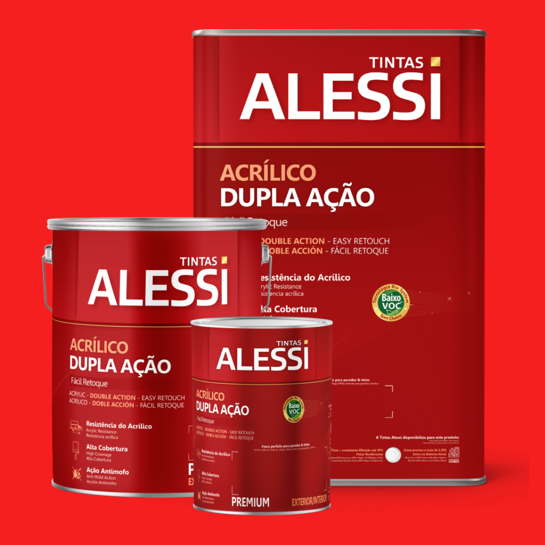 Tinta acrílica dupla ação premium aveludado Alessi