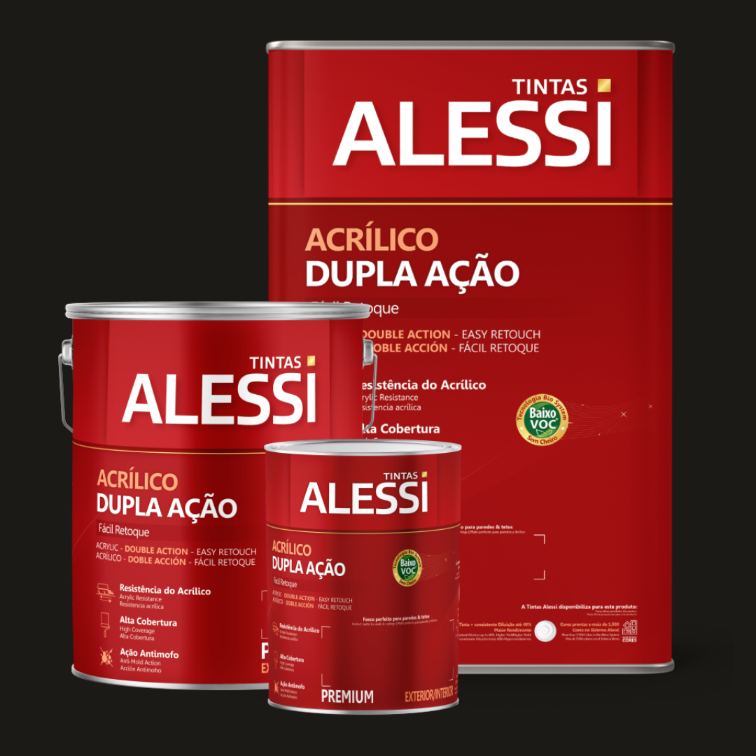 Tinta acrílica dupla ação premium aveludado Alessi