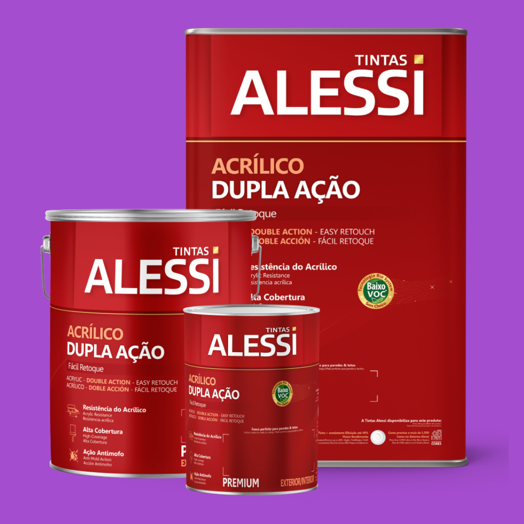 Tinta acrílica dupla ação premium aveludado Alessi
