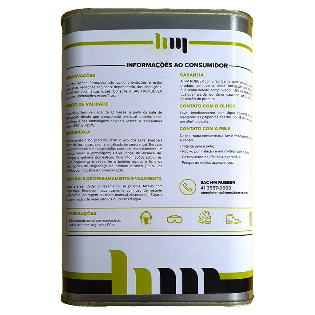 kit Borracha Líquida 7 em 1- Um Balde 18 L mais 3 solventes