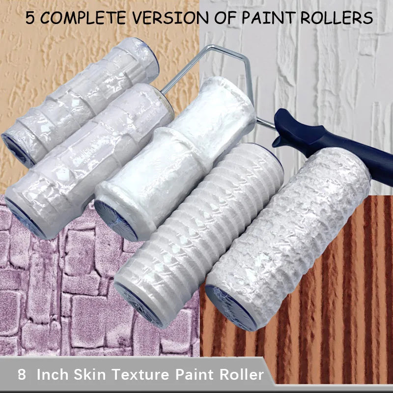 1pc Roller Paving Stone Hig Strength Environmental Protection Stamp Roller Polyurethane Paint Tool Sets Decorative Wall Use