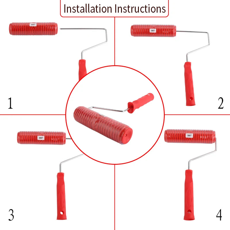 Pattern Paint Roller Polyurethane Tool Environmental Protection Stamp Roller Decorative Cylinder Imitate Stone Embossed Texture